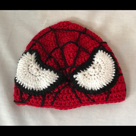 crochet spiderman hat